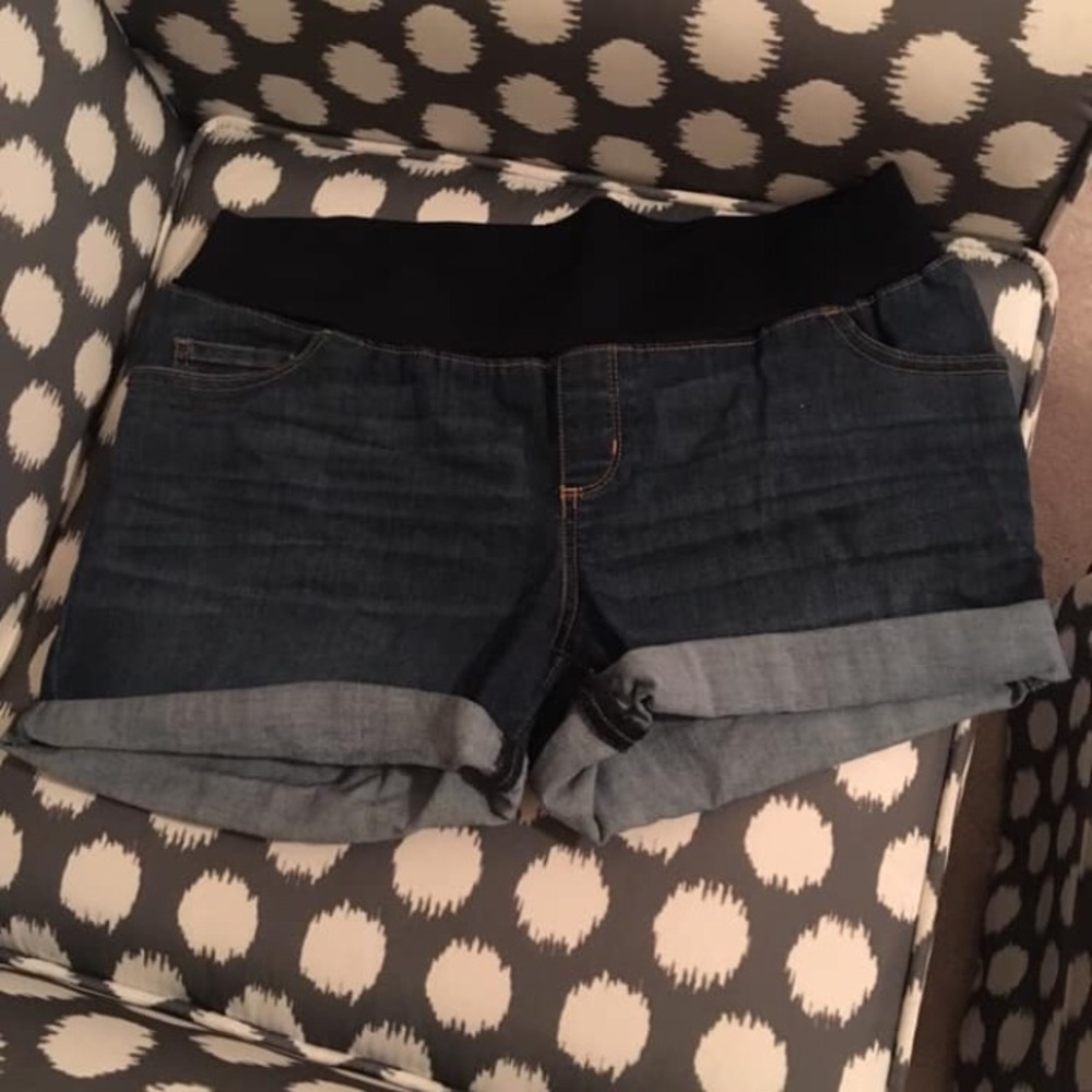 Maternity jean shorts